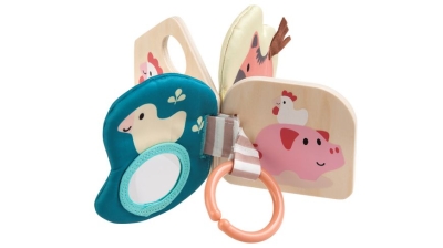 Бебешка книжка Hape - Бела, с текстури