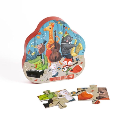 Детски пъзел Eurekakids - Животински джаз, 20 части