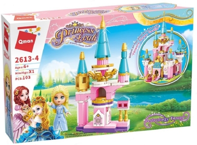 Конструктор Qman - Princess Leah, Цветен океански замък, 103 части