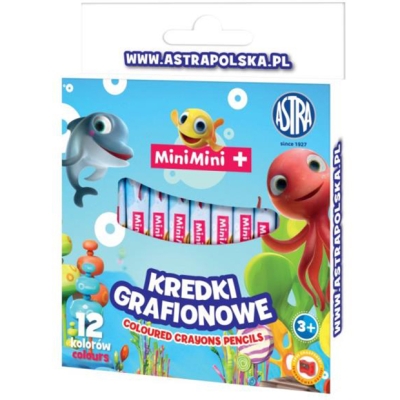Графитни пастели Astra - MiniMini, 12 цвята