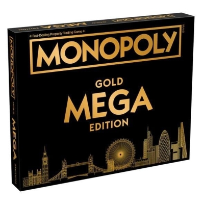 Настолна игра Winning Moves - Monopoly, Мега Gold Edition