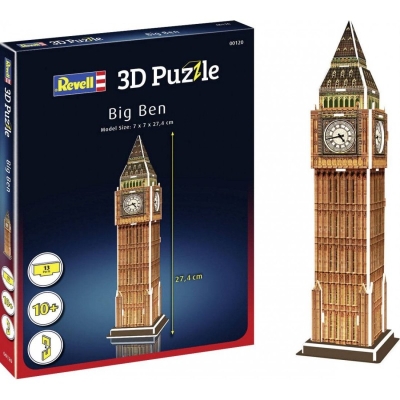 Мини 3D пъзел Revell - Биг Бен, 13 части