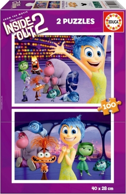 Пъзел 2 в 1 Educa - Отвътре навън 2, 2 х 100 части