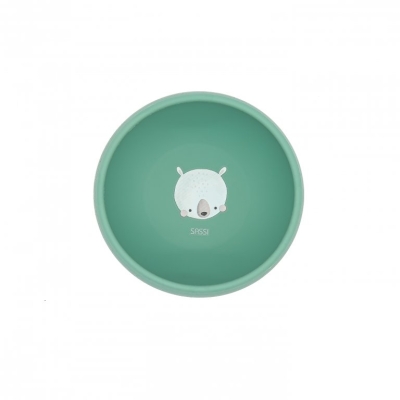 Силиконова купичка за хранене с вакуум Sassi - Мечка