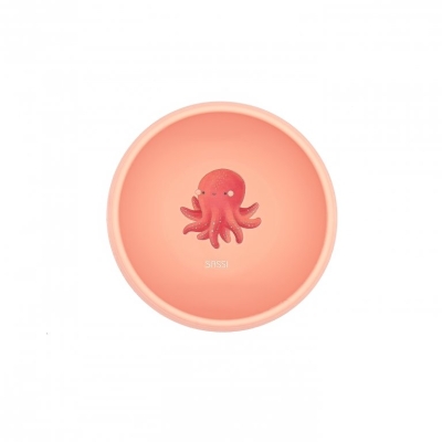 Силиконова купичка за хранене с вакуум Sassi - Октопод