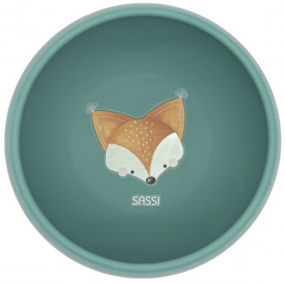 Силиконова купичка за хранене с вакуум Sassi - Лисица
