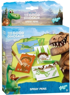 Творчески комплект Totum - Добрият динозавър, Декорирай сам със спрей писалки