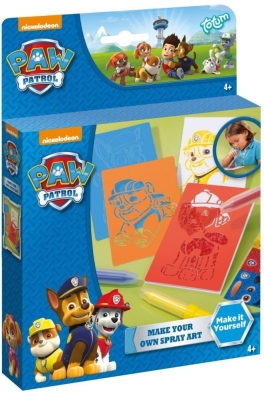 Творчески комплект Totum - Paw Patrol, Оцвети сам със спрей писалки