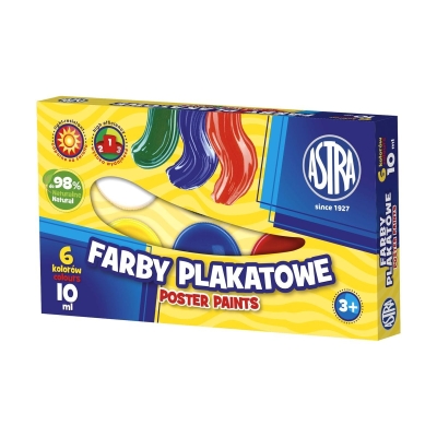 Бои за плакати Astra - 6 цвята, 10 ml
