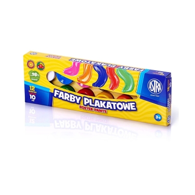 Темперни бои Astra - 12 цвята, 10 ml