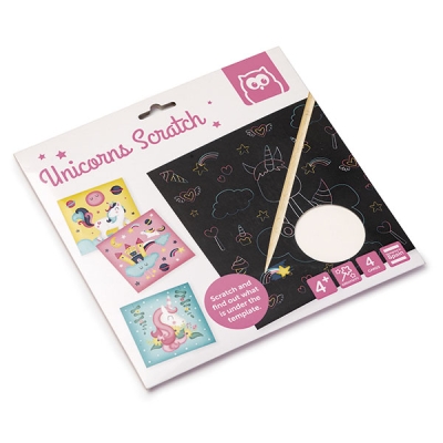 Творчески комплект Eurekakids - Скречбук, Еднорог