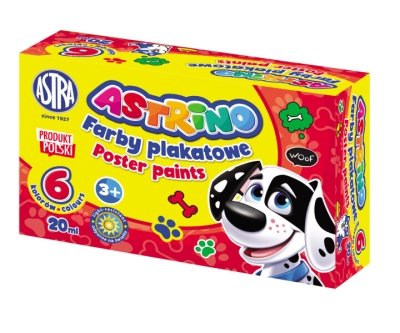 Темперни бои Astra - Astrino, 6 цвята, 20 ml