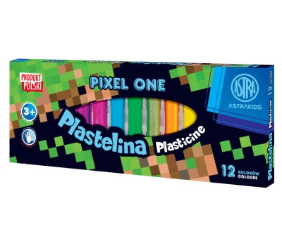 Пластилин Astra - Pixel One, 12 цвята