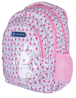 Ученическа раница Astra - Сладко зайче, Розова