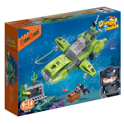 Конструктор BanBao - Съкровището на Дънкан, Изследователски подводен кораб, 203 части