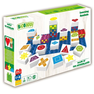 Конструктор BioBuddi - Кубчета с геометрични фигури, 27 части