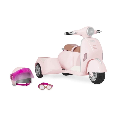 Комплект за кукли Battat - Our Generation, Мотоциклет с кош