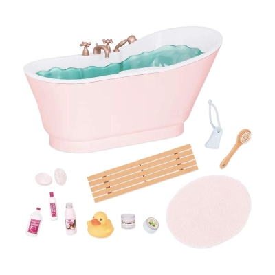 Комплект за кукли  Battat - Our Generation, Вана с аксесоари