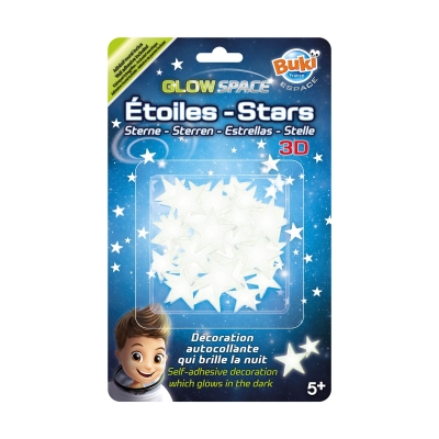 Светещи в тъмното 3D звездички - Buki France