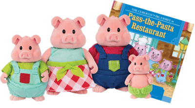 Комплект фигурки Battat - Li′l Woodzeez, Семейство прасенца