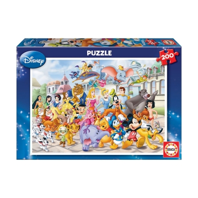 Детски пъзел Educa - Парадът на Дисни, 200 части