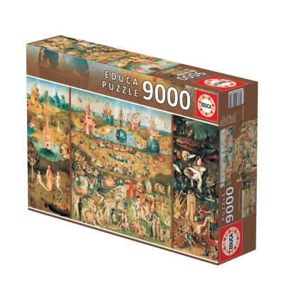 Пъзел Educa - Градината на земните удоволствия, 9000 части