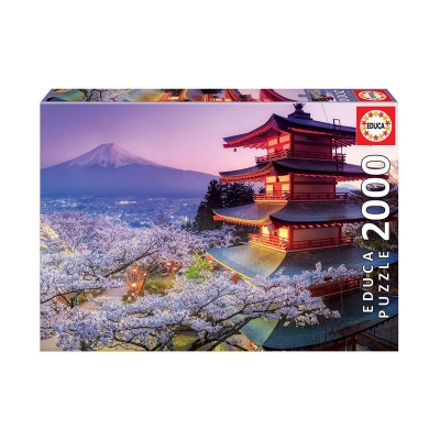 Пъзел Educa - Планината Фуджи, Япония, 2000 части