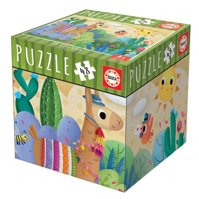 Мини пъзел Educa - Лама, 48 части