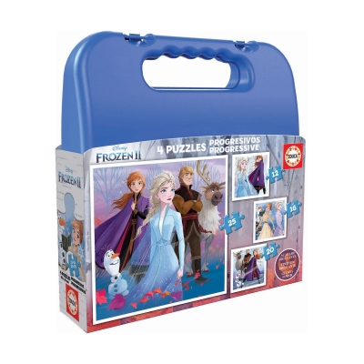 Пъзел в куфарче 4 в 1 Educa - Замръзналото кралство 2