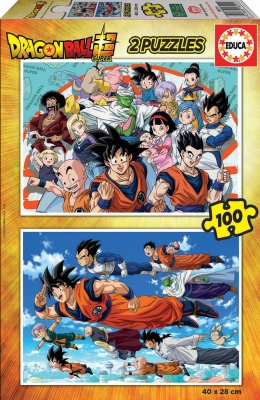 Пъзел Educa - Dragon Ball, 2 х 100 части