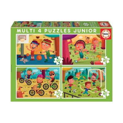 Пъзел 4 в 1 Educa - Да спортуваме