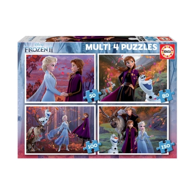 Пъзел 4 в 1 Educa - Замръзналото кралство