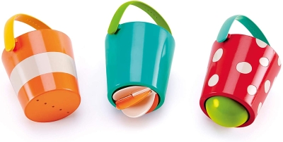 Играчки за баня Hape - Шарени кофички