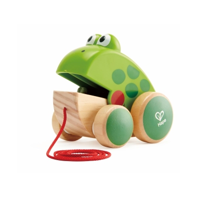Дървена играчка за дърпане Hape - Жабка