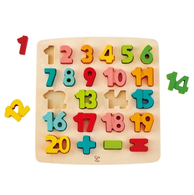 Детски дървен пъзел Hape - Числа