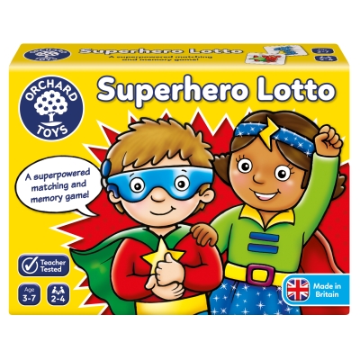 Детска образователна игра Orchard Toys - Лото Супергерои