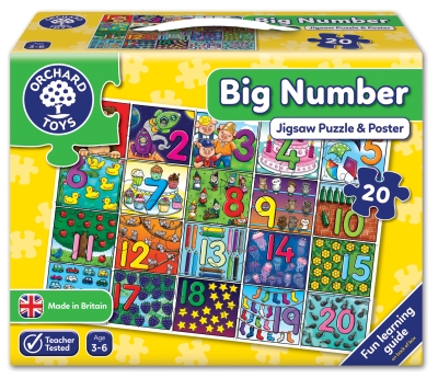 Детски пъзел Orchard Toys - Големи цифри, 20 части