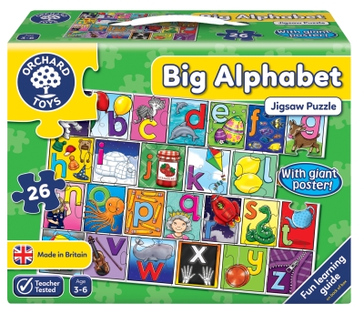 Детски пъзел Orchard Toys - Голяма азбука, 26 части