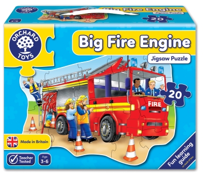 Детски пъзел Orchard Toys - Голямата пожарна, 20 части