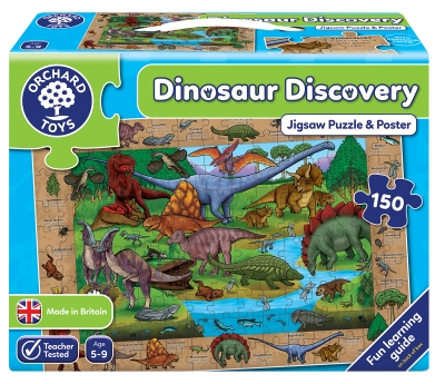 Детски пъзел Orchard Toys - Динозавърско откритие, 150 части