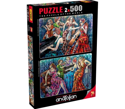 Пъзел Anatolian - Цветни ноти, 2 х 500 части