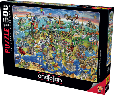 Пъзел Anatolian - Карта на Европа, 1500 части