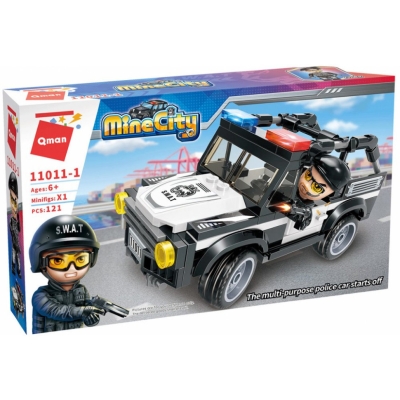 Конструктор Qman - MineCity, Полицейски автомобил, 121 части
