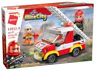 Конструктор Qman - MineCity, Пожарна команда, 101 части