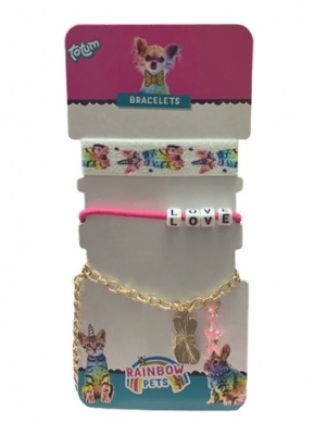 Комплект гривни Totum - Домашни любимци, 3 броя