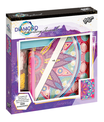 Творчески комплект Totum - Тетрадка с диаманти, Цветя