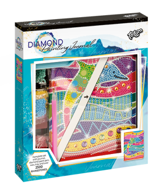 Творчески комплект Totum - Тетрадка с диаманти, Делфин