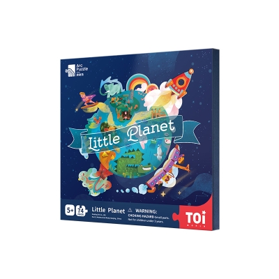 Дървен пъзел Toi World - Малък самолет, 74 части