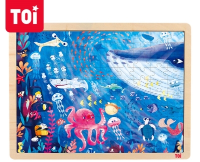 Дървен пъзел Toi World - Под водата, 100 части