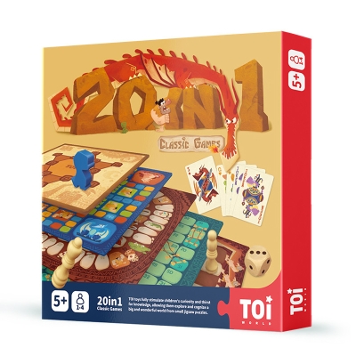 Комплект настолни игри Toi World - Колекция от 20 класически игри